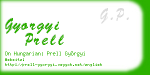 gyorgyi prell business card