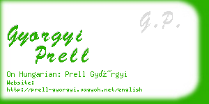 gyorgyi prell business card